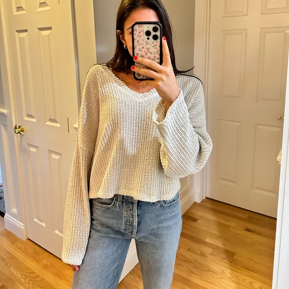 Gray Knitted Sweater NWT - Picture 2 of 3